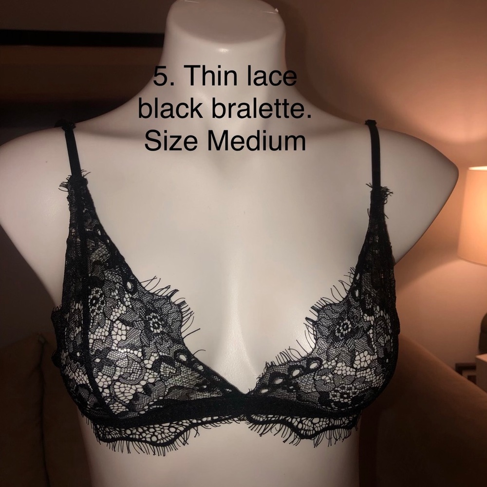 Black bralette thin lace